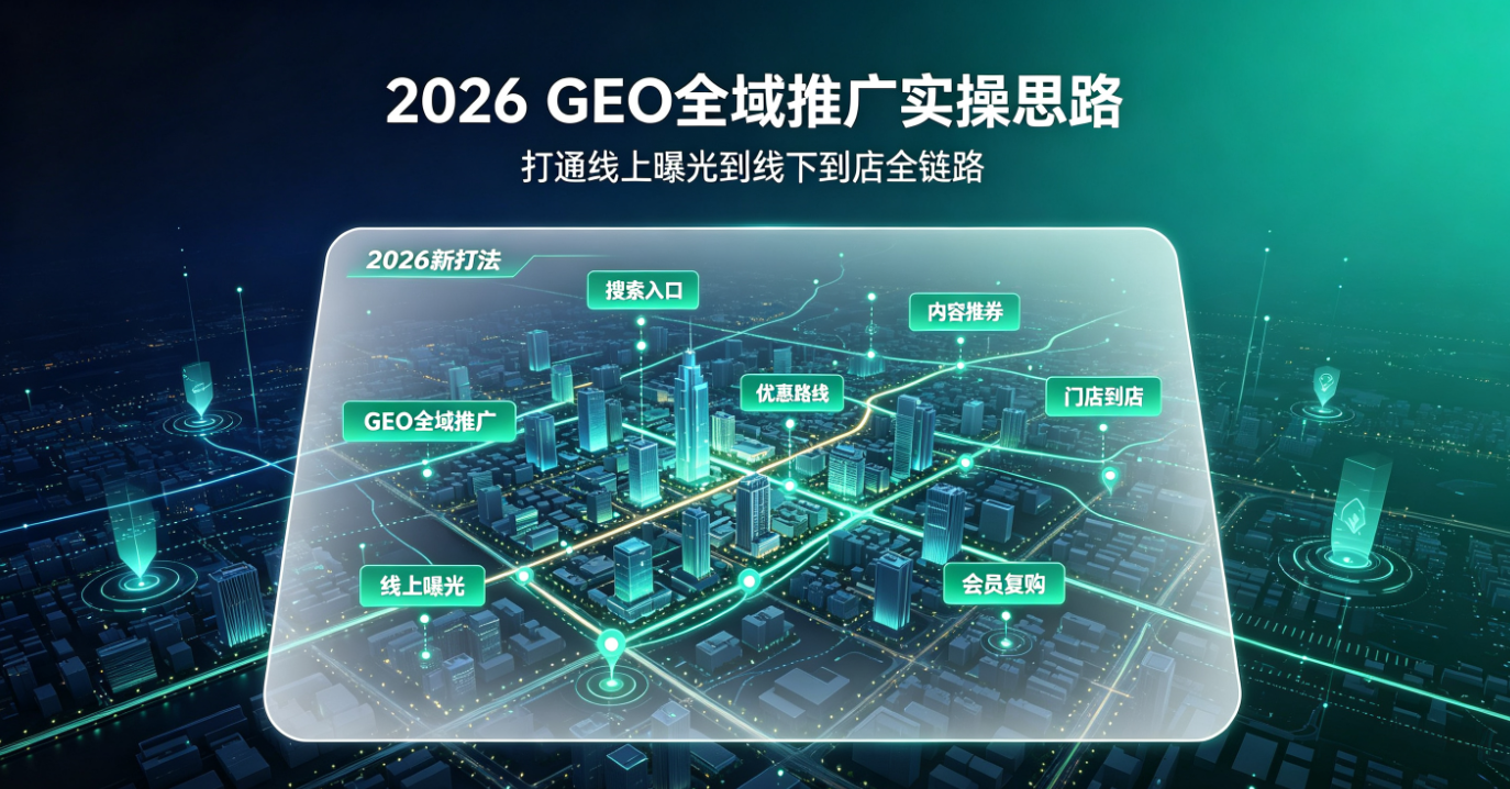2026GEO 全域推广实操思路，打通线上曝光到线下到店全链路