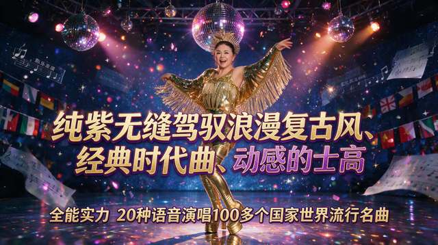从一首《星月愛河》开始，纯紫与银发长者的现场